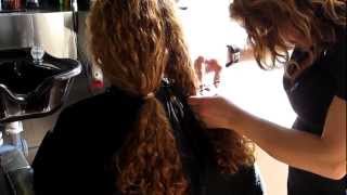 curly red haircut cut to bob [upl. by Palestine]