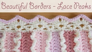 Beautiful Crochet Border Lace Peaks [upl. by Onavlis]