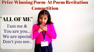 Best Poem For Poem Recitation Competition for small Kids With Action And Lyrics English Action Poem [upl. by Dolorita637]