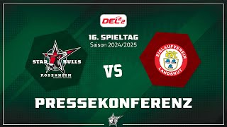 Starbulls Rosenheim vs EV Landshut  Pressekonferenz [upl. by Eelyk]