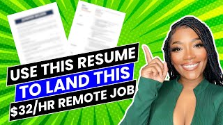 This Resume is GUARANTEED to Get This Remote Job [upl. by Grearson]