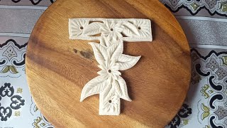 T Letter Nokshi Pitha Design  Full Pitha  Khadija Cooking House [upl. by Astred]