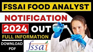 FSSAI Recruitment 2024  FSSAI FAE Exam 2024 Syllabus  FSSAI Food Analyst Exam 2024 FSSAI FAE Exam [upl. by Ainez]