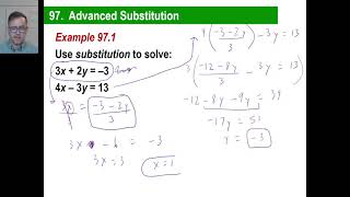 Saxon Math  Algebra 2 3rd Edition Lesson 97  Advanced Substitution [upl. by Boone]