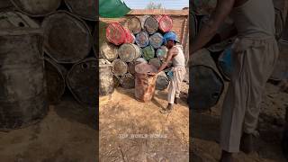 Worlds Fastest Oil Drum Cutting With Smart Hand Tools shorts satisfying viral working [upl. by Ailgna274]