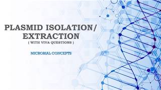 Plasmid Isolation Extraction with viva ques  PLASMID  MSc practical series  MSc microbiology [upl. by Finlay]