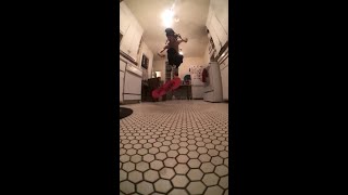 Bizzy Bone Alex Oberbeck Skateboarding in the Kitchen Part [upl. by Odin529]