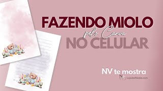 Como fiz Miolo A5 pelo CELULAR NO CANVA  vem que NV te mostra [upl. by Malita]