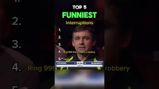 Top 5 funniest moments in snooker [upl. by Elbas703]