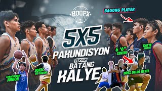 KINAIN LAHAT ANG DEPENSA NG 6 FOOT 6 CENTER NA SI DREX SA UNANG 5V5 BASKETBALL NG BATANG KALYE [upl. by Eiramllij405]