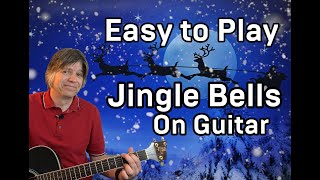 It’s Easy to play Jingle Bells On Guitar tutorial [upl. by Hamrnand]