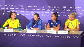 Yaroslava Mahuchikh Wins High Jump Gold For Ukraine in Paris Press Conference [upl. by Crin]