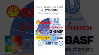 Wie viel DIVIDENDE zahlt ein 120000€ Depot shorts Dividenden Aktien [upl. by Dagnah612]