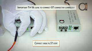 ST type Multimode Fiber Media Converter Media Converter Fiber to Gigabit Autosensing 850nm [upl. by Yeleen741]