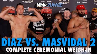 Nate Diaz vs Jorge Masvidal 2 Complete Ceremonial WeighIn [upl. by Vahe119]