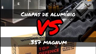 TESTE Munição FIOCCHI Black Mamba 357 Magnum vs chapas de alumínio [upl. by Pietje796]