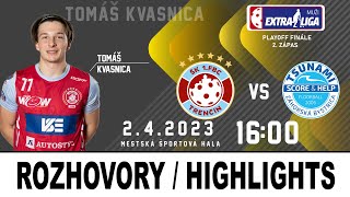 ROZHOVORYHIGHLIGHTS  FINÁLE Extraliga muži 1 FBC FLORBAL TRENČÍN  Tsunami Záhorská Bystrica [upl. by Ecargyram]