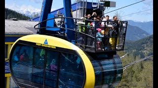 1 Betriebstag neue Panorama Gondel am Dachstein [upl. by Iram]