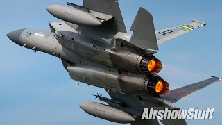 Amazing LOW F15C Eagle Flybys  Vaporfest  Cleveland National Air Show 2022 [upl. by Nosnar]