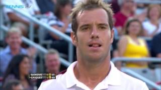 Unbelievable Richard Gasquet backspin volley vs Djokovic  Coupe Rogers Montreal 2013 [upl. by Elora157]