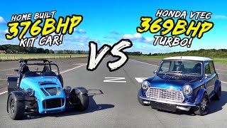 369BHP VTEC TURBO MINI VS 376BHP LOCOST KIT CAR  OG BATTLES [upl. by Sybille]