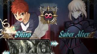 Fateunlimited codes Shiro vs Saber Alter 士郎VSセイバー・オルタ [upl. by Aisek61]