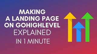 How To Make A Landing Page On GoHighLevel 2025 [upl. by Aihtyc]