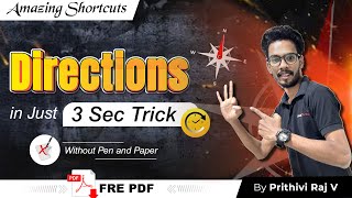 Solve Directions in just 3 seconds  Tricks amp Shortcuts by Prithivi Raj  Bank Exams Coaching  Race [upl. by Inessa639]