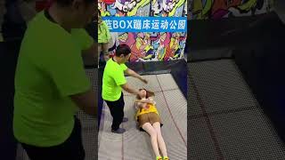 Wild BlueboxNewSportsBluebox Trampoline ParkMingge Very thin Bluebox new exercise [upl. by Py]