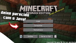 ✅DEIXE SEU MINECRAFT BEDROCKPE IGUAL AO JAVA MINECRAFT PE 121✅ [upl. by Assennav858]