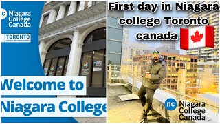 MY FIRST DAY AT NIAGARA COLLEGE TORONTO 🇨🇦  NIAGARA COLLEGE TORONTO VLOG🍁  sahiljeet films 🦅 [upl. by Nasar232]