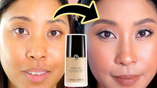 Giorgio Armani Luminous Silk Foundation REVIEW  WORTH THE HYPE 🤷🏽‍♀️ [upl. by Deuno]