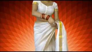 How To Wear South Indian Saree Perfectly With Me Drape Saree  Kerala Sari Draping Like Brides [upl. by Anahcra]