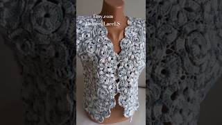 Crochet Vest Womencrochetirishcrochetirishlacefashioncrochetmotifvest [upl. by Acilgna]