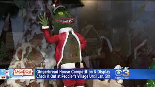 2018 Gingerbread Competition amp Display in Peddlers Village  CBS Philly [upl. by Anhej991]