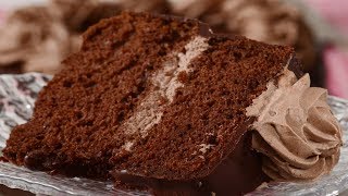 Chocolate Chiffon Cake Recipe Demonstration  Joyofbakingcom [upl. by Schwejda]