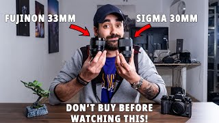 Sigma 30mm f14 vs Fujinon 33mm f14  there is A LOT to talk about [upl. by Derriey995]