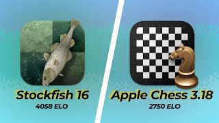 Stockfish 161 vs Apple Chess 318 Happy Int Chess Day [upl. by Hoyt963]