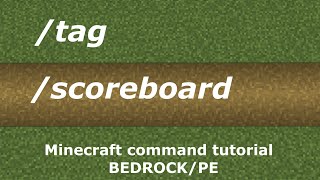 How to use TAGS and SCOREBOARD command in Minecraft PE [upl. by Ynej]