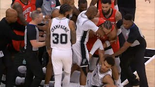 Dillon Brooks fights Victor Wembanyama for ball so Chris Paul punches Brooks 👀 [upl. by Dennis]