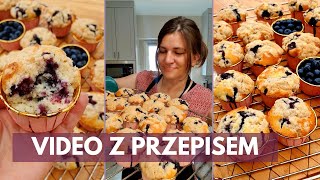 Muffiny z borówkami i kruszonką Super smaczne [upl. by Edurtreg169]