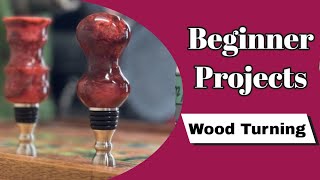 Turning A Bottle Stopper with a Beginner Woodturner [upl. by Isola]