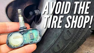 How To Replace TPMS Tire Pressure Monitoring System Sensors Without A Tire Machine [upl. by Aynas]