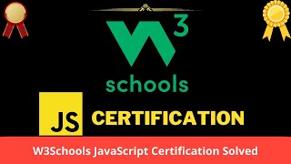 W3Schools Javascript Certification Exam  Every Question Asked  Javascript [upl. by Golliner273]