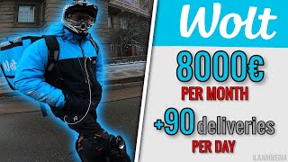 Earning 8000€ per month from food delivery  Worlds fastest Wolt courier [upl. by Ahslek]