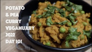 Potato and Pea Curry  Veganuary 2022 Day 10 [upl. by Alded266]