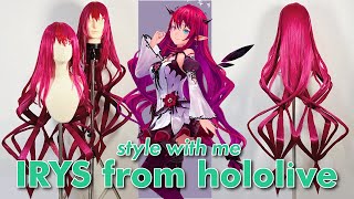 stylewithme wig styling process of IRyS from Hololive [upl. by Karas44]