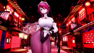 【MMD】Genshin Impact Thicc Rosaria  Kokain [upl. by Anaejer608]