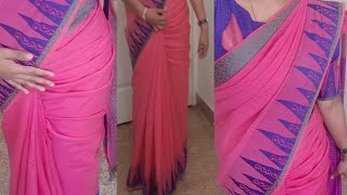 How to drape Cotton Saree perfectly  Cotton saree draping tricksHow to wear Cotton saree trick [upl. by Attej76]