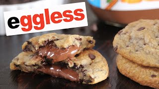 Eggless Chocolate Chip Nutella Cookies  How Tasty Channel [upl. by Gladi]